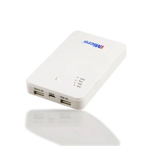 iMicro PB-IM5000W 5000mAh Lithium Polymer Battery Power Bank (White)