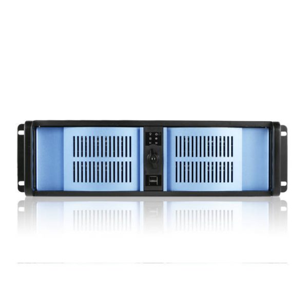 iStarUSA D Storm D-300-BLUE No Power Supply 3U Compact Stylish Rackmount Server Chassis (Blue/Black)