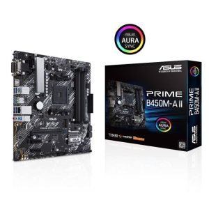 Asus PRIME B450M-A II Socket AM4/ AMD B450/ DDR4/ SATA3&USB3.2/ M.2/ mATX Motherboard