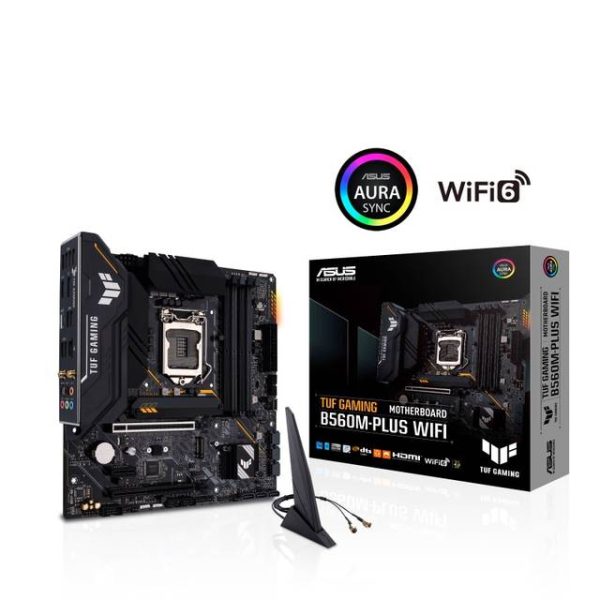 Asus TUF GAMING B560M-PLUS WIFI Socket LGA1200/ Intel B560/ DDR4/ WiFi&Bluetooth/ SATA3&USB3.2/ M.2/ microATX Motherboard