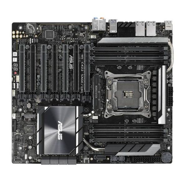 Asus WS C422 SAGE/10G LGA2066/ Intel C422/ DDR4/ 4-Way CrossFireX & 4-Way SLI/ USB3.1/ SATA3&M.2&U.2/ A&2GbE/ CEB Motherboard