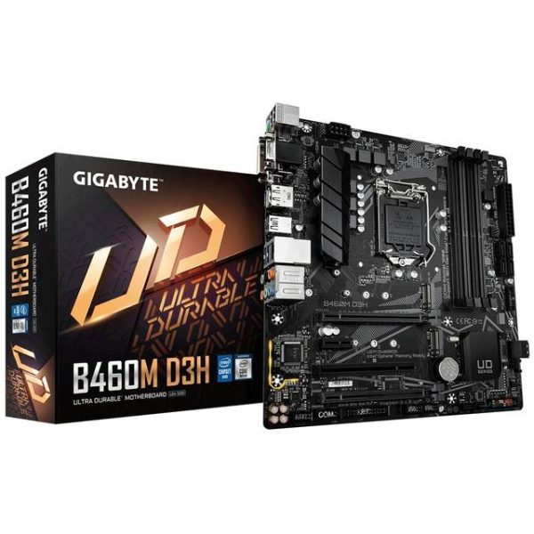 GIGABYTE B460M D3H Socket LGA1200/ Intel B460/ DDR4/ Quad-GPU & 2-Way CrossFire/ SATA3&USB3.2/ M.2/ Micro ATX Motherboard