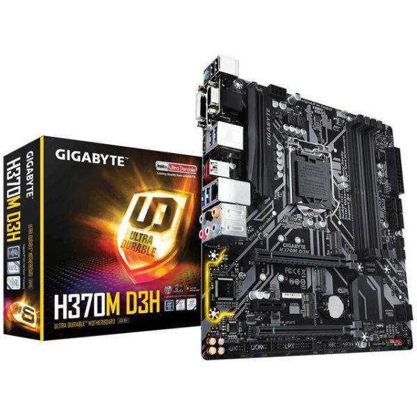 GIGABYTE H370M D3H GSM LGA1151/ Intel H370/ DDR4/ Quad-GPU CrossFireX/ SATA3&USB3.1/ M.2/ A&GbE/ MicroATX Motherboard