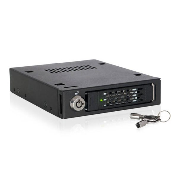 ICY DOCK ToughArmor MB601VK-B 2.5 inch NVMe U.2 SSD Mobile Rack For External 3.5 inch Drive Bay (Black)