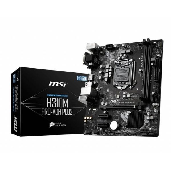 MSI H310M PRO-VDH PLUS LGA1151/ Intel H310/ DDR4/ SATA3&USB3.1/ A&GbE/ MicroATX Motherboard