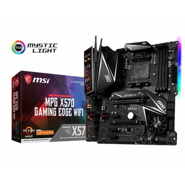 MSI MPG X570 GAMING EDGE WIFI Socket AM4/ AMD X570/ DDR4/ SATA3&USB3.2/ PCIE 4.0/ WIFI/ M.2/ A&GbE/ HDMI/ ATX Motherboard