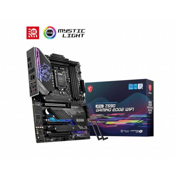 MSI MPG Z590 GAMING EDGE WIFI LGA1200/ Intel Z590/ DDR4/ SATA3&USB3.2/ WiFi & Bluetooth/ M.2/ ATX Motherboard