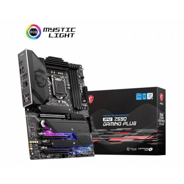 MSI MPG Z590 GAMING PLUS Socket LGA1200/ Intel Z590/ DDR4/ 2-Way CrossFire/ SATA3&USB3.2/ M.2/ ATX Motherboard