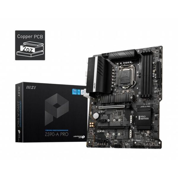 MSI Z590-A PRO Socket LGA1200/ Intel Z590/ DDR4/ 2-Way CrossFire/ SATA3&USB3.2/ M.2/ ATX Motherboard