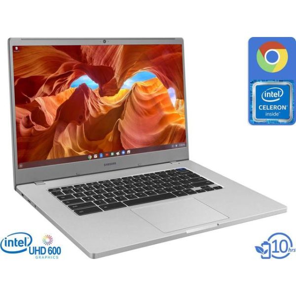 Samsung Chromebook 4+ XE350XBA-K05US 15.6 inch Intel Celeron N4000 1.1GHz/ 4GB DDR4/ 128GB SSD eMMC/ Chrome OS Notebook (Silver)