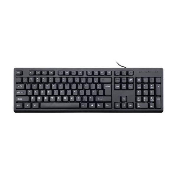 iMicro KB-US9814 104-Key Wired USB English Keyboard (Black)