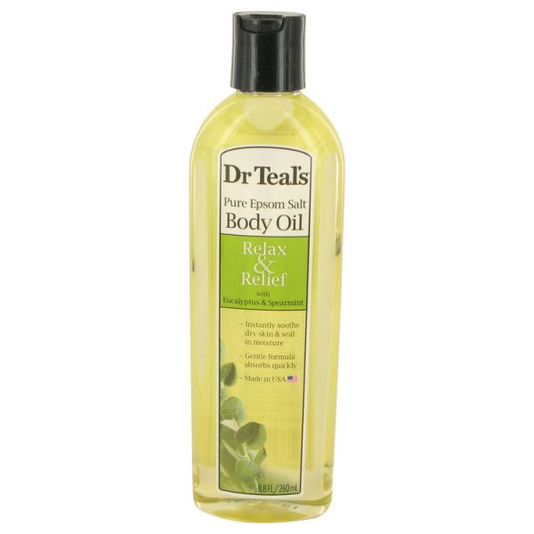 Dr Teal's Bath Additive Eucalyptus Oil Perfume By Dr Teal's Pure Epson Salt Body Oil Relax & Relief with Eucalyptus & Spearmint