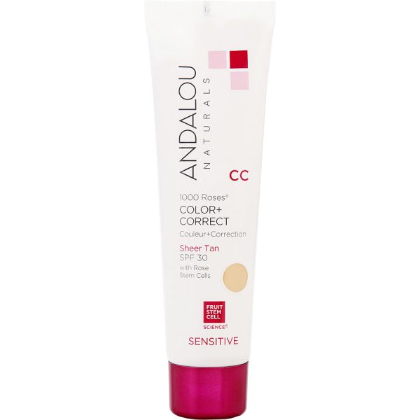 1000 Roses CC Color + Correct SPF 30 - Sheer Tan -60ml/2oz - Andalou Naturals by Andalou Naturals