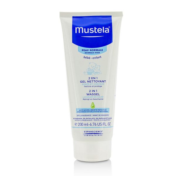 2 In 1 Body & Hair Cleansing gel - For Normal Skin  --200ml/6.76oz - Mustela by Mustela