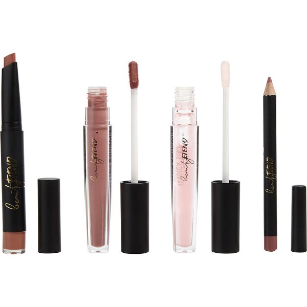 4 piece Nude Lip Kit contains Nude Lipstick  0.04 oz + Nude Lip Liner 0.03 oz + Nude Liquid Lip 0.07 oz + Nourishing Lip Topper 0.07 oz - Beauty Fiend Jessica Simpson by Jessica Simpson