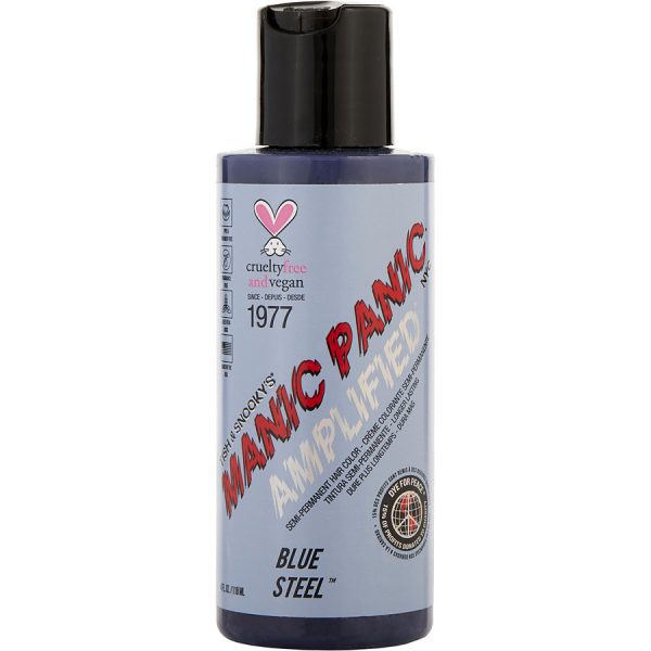 AMPLIFIED FORMULA SEMI-PERMANENT HAIR COLOR - # BLUE STEEL 4 OZ - MANIC PANIC by Manic Panic