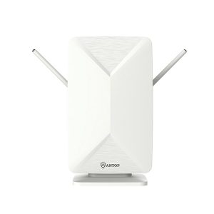 ANTOP Antenna Inc. AT-406BV W AT-406BV Mini Big Boy Smartpass-Amplified Flat Panel Indoor/Outdoor HDTV Antenna (White)