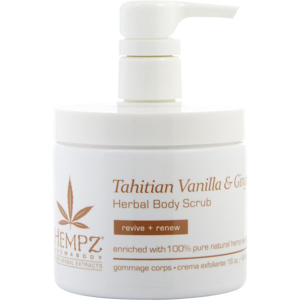 AROMABODY TAHITIAN VANILLA & GINGER HERBAL BODY SCRUB 16 OZ - HEMPZ by Hempz