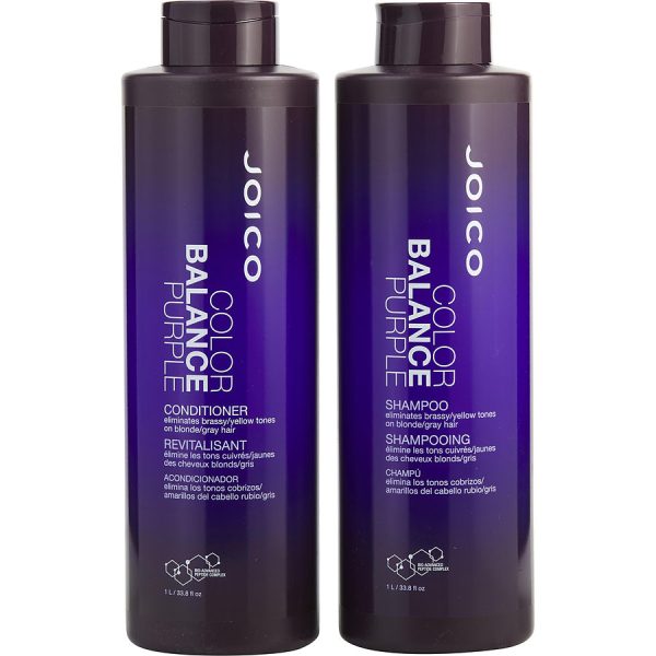 COLOR BALANCE PURPLE CONDITIONER AND SHAMPOO 1L 33.8OZ - JOICO by Joico