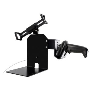 CTA Digital PAD-CHKS Security Universal Holder POS Station with Printer Stand and Magnetic Scanner Holder for 7-Inch to 13-Inch Tablets