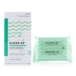 Clean AF On-The-Go Refreshing Facial Cleansing Wipes  --4x15sheets - Patchology by Patchology