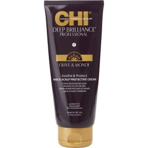 DEEP BRILLIANCE OLIVE & MONOI SOOTHE & PROTECT HAIR & SCALP PROTECTIVE CREAM 6 OZ - CHI by CHI