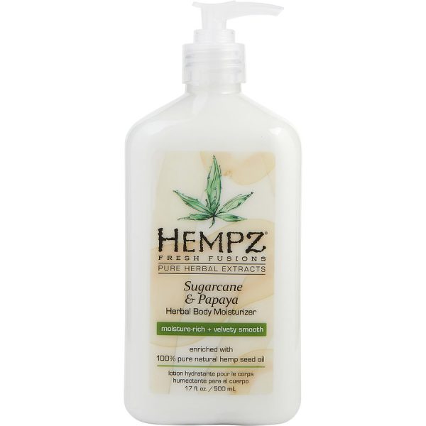 FRESH FUSIONS SUGARCANE & PAPAYA HERBAL BODY MOISTURIZER 17 OZ - HEMPZ by Hempz