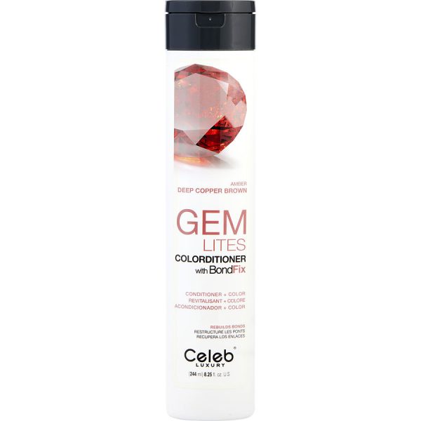 GEM LITES COLORDITIONER WITH BONDFIX AMBER 8.25 OZ - CELEB LUXURY by Celeb Luxury