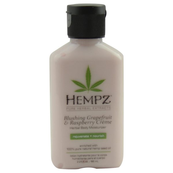 HERBAL MOISTURIZER BODY LOTION- BLUSHING GRAPEFRUIT & RASPBERRY CREME 2.25 OZ - HEMPZ by Hempz