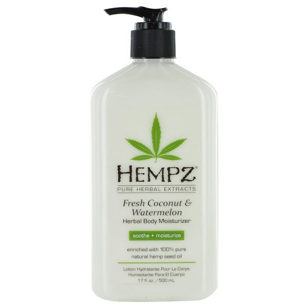 HERBAL MOISTURIZER BODY LOTION- FRESH COCONUT & WATERMELON 17 OZ - HEMPZ by Hempz