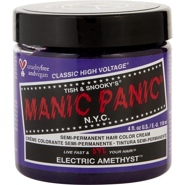 HIGH VOLTAGE SEMI-PERMANENT HAIR COLOR CREAM - # ELECTRIC AMETHYST 4 OZ - MANIC PANIC by Manic Panic