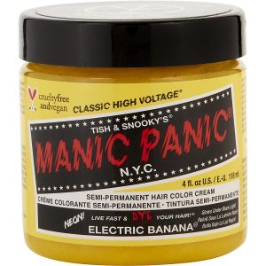 HIGH VOLTAGE SEMI-PERMANENT HAIR COLOR CREAM - # ELECTRIC BANANA 4 OZ - MANIC PANIC by Manic Panic