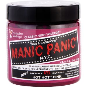 HIGH VOLTAGE SEMI-PERMANENT HAIR COLOR CREAM - # HOT HOT PINK 4 OZ - MANIC PANIC by Manic Panic