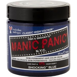 HIGH VOLTAGE SEMI-PERMANENT HAIR COLOR CREAM - # SHOCKING BLUE 4 OZ - MANIC PANIC by Manic Panic