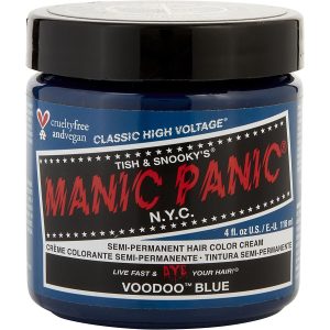 HIGH VOLTAGE SEMI-PERMANENT HAIR COLOR CREAM - # VOODOO BLUE 4 OZ - MANIC PANIC by Manic Panic