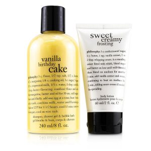 Happy Birthday 2-Piece Vanilla Birthday Cake Set  --60ml/2oz - Philosophy by Philosophy