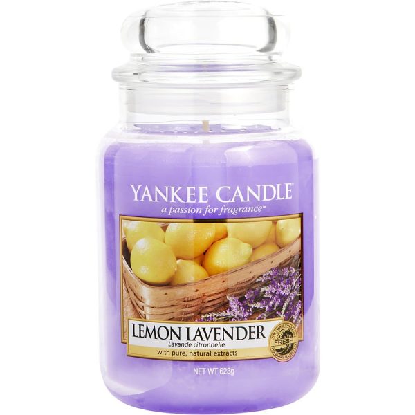 LEMON LAVENDER SCENTED LARGE JAR 22 OZ - YANKEE CANDLE by Yankee Candle