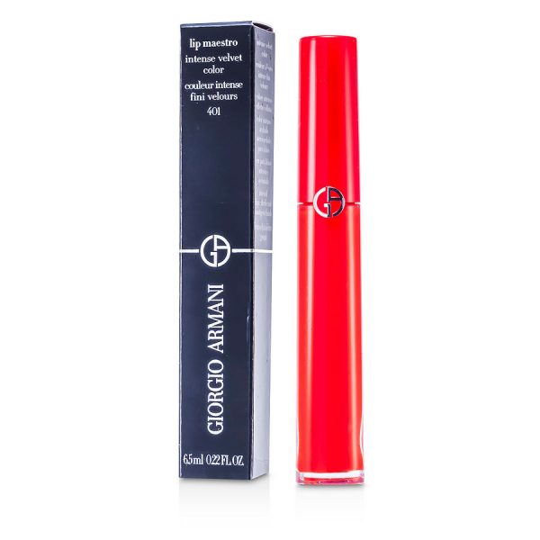 Lip Maestro Intense Velvet Color (Liquid Lipstick) - # 401 (Tibetan Orange)  --6.5ml/0.22oz - Giorgio Armani by Giorgio Armani