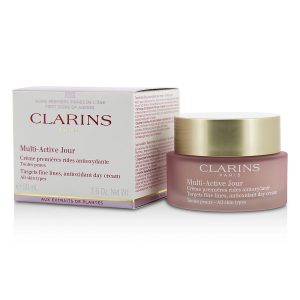 Multi-Active Day Targets Fine Lines Antioxidant Day Cream - For All Skin Types  --50ml/1.6oz - Clarins by Clarins