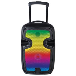 Naxa NDS-1215 Portable 12-Inch Bluetooth Blaze Speaker with Full Glow Disco Lights