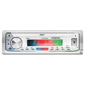 Pyle PLMRB39W PLMRB39W Marine Single-DIN Digital Receiver with Bluetooth and Remote