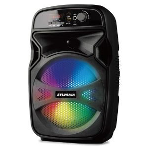 SYLVANIA SPA657-B Rechargeable 6.5-Inch 10-Watt Portable Bluetooth Tailgate Speaker with FM Radio