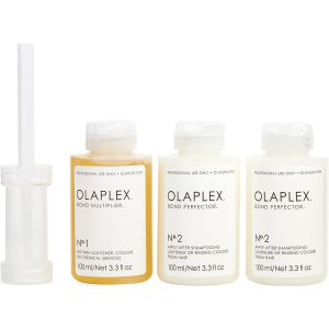 TRAVELING STYLIST KIT: #1 BOND MULTIPLIER 3.3 OZ + #2 BOND PERFECTOR 2 X 3.3 OZ + 1 DOSING DISPENSER - OLAPLEX by Olaplex