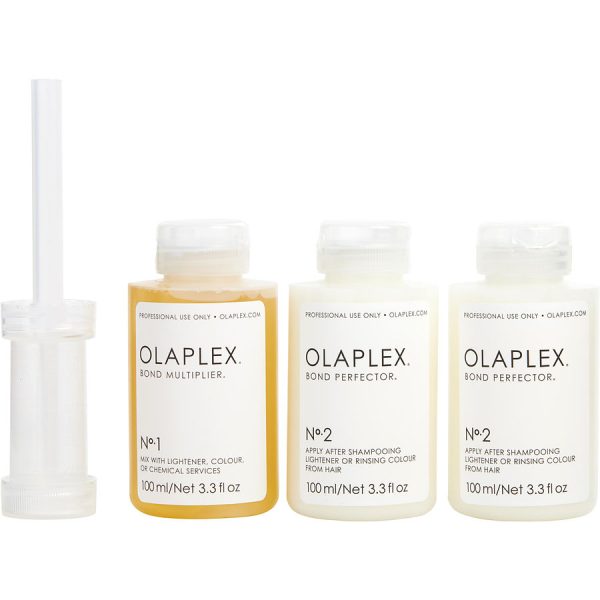 TRAVELING STYLIST KIT: #1 BOND MULTIPLIER 3.3 OZ + #2 BOND PERFECTOR 2 X 3.3 OZ + 1 DOSING DISPENSER - OLAPLEX by Olaplex