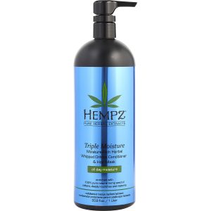 TRIPLE MOISTURE MOISTURE-RICH HERBAL WHIPPED CREME CONDITIONER & HAIR MASK 33.8 OZ - HEMPZ by Hempz