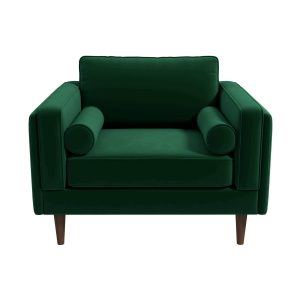 Amber Dark Green Velvet Lounge Chair