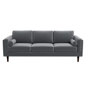 Amber Mid Century Modern Grey  Luxury Modern Velvet Sofa