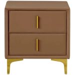 Bethany 2-Drawer Velvet Night Stand