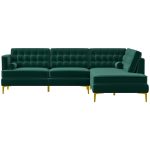 Brooke Mid-Century Modern  Sectional Sofa