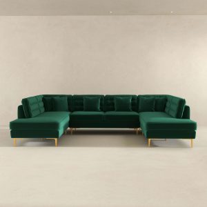 Brooke Velvet U Shape Corner Sofa